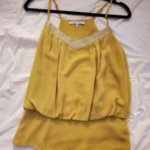 Women's Naked Zebra Mustard/Gold Tank with Embellished detail in Medium